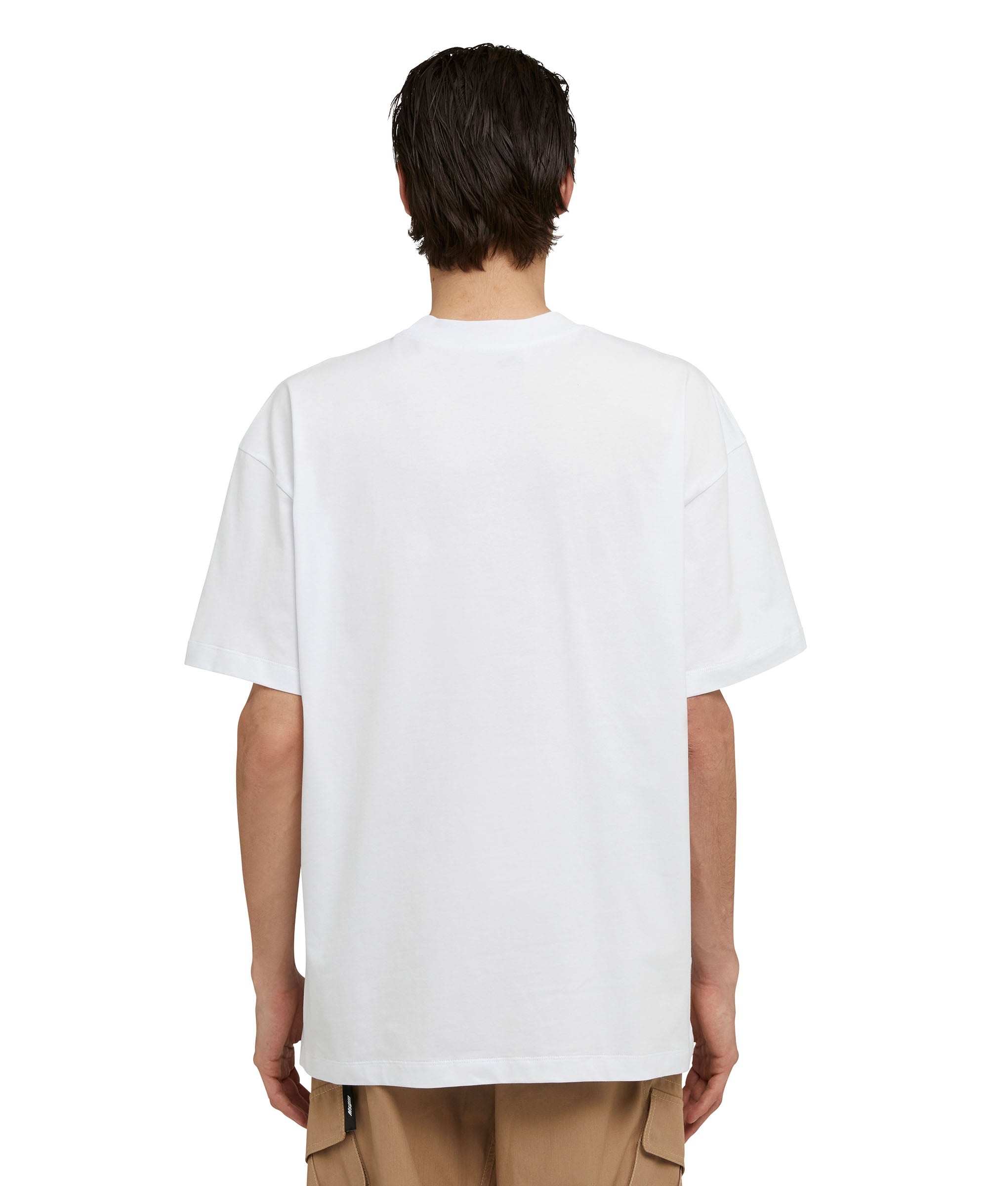 Cotton crewneck t-shirt with MSGM logo - 4