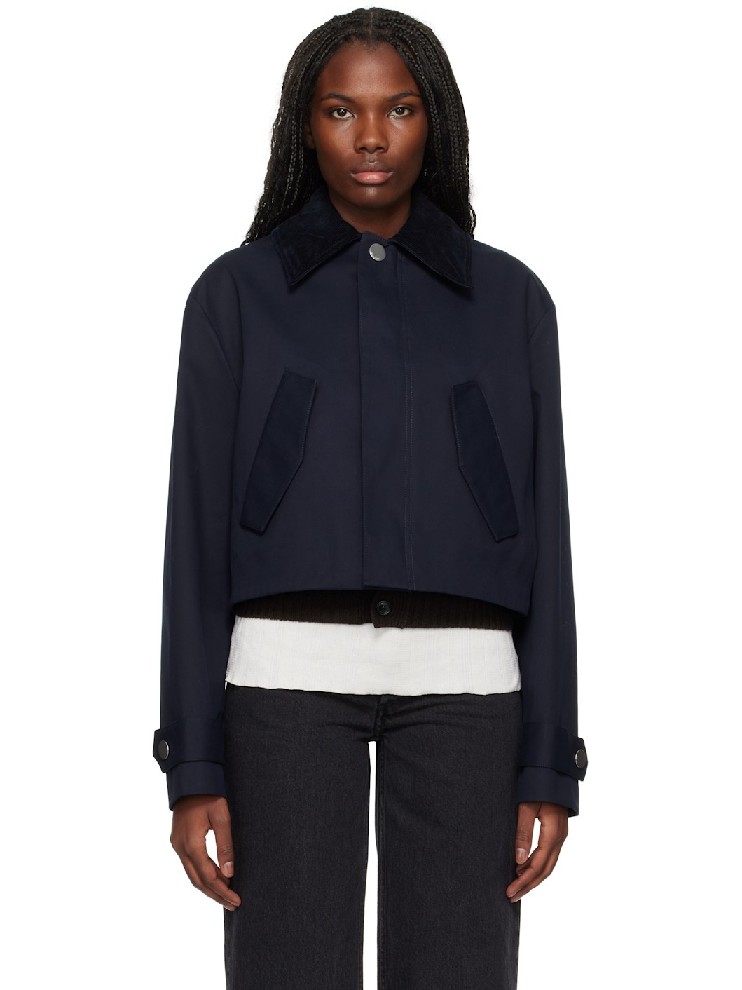 Navy Short Jacket - 1