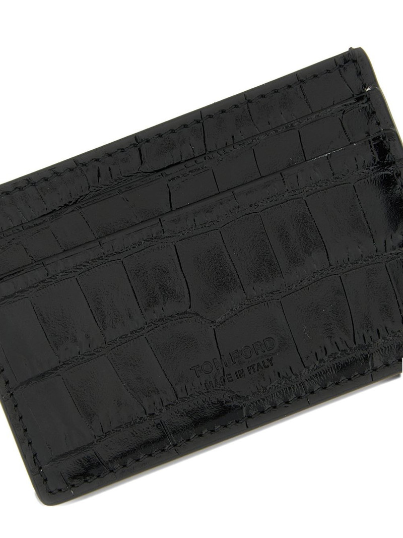 crocodile shiny leather card holder 3