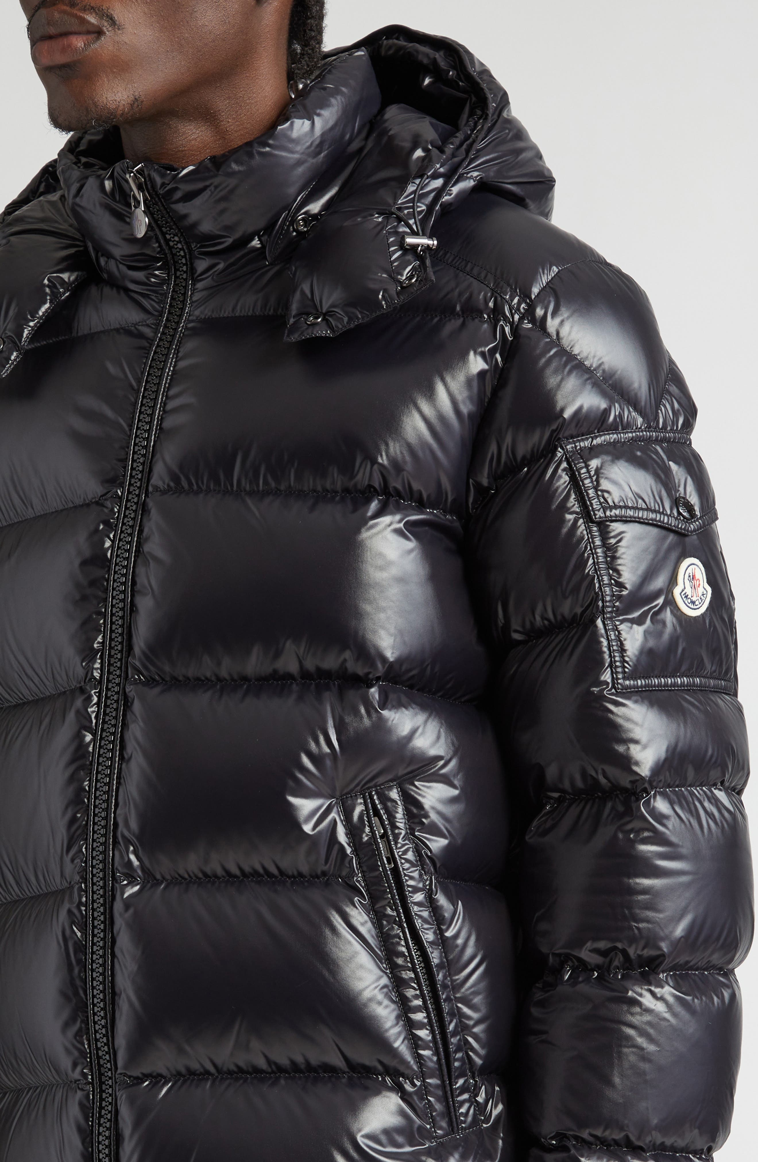 Maya Lacquered Nylon Down Jacket - 4