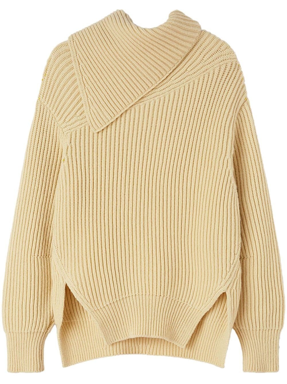 Jil Sander roll-neck oversized jumper - White