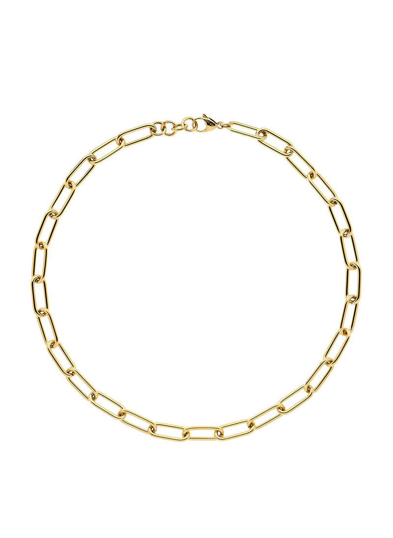 GOLD OPEN LINK CHAIN NECKLACE 1