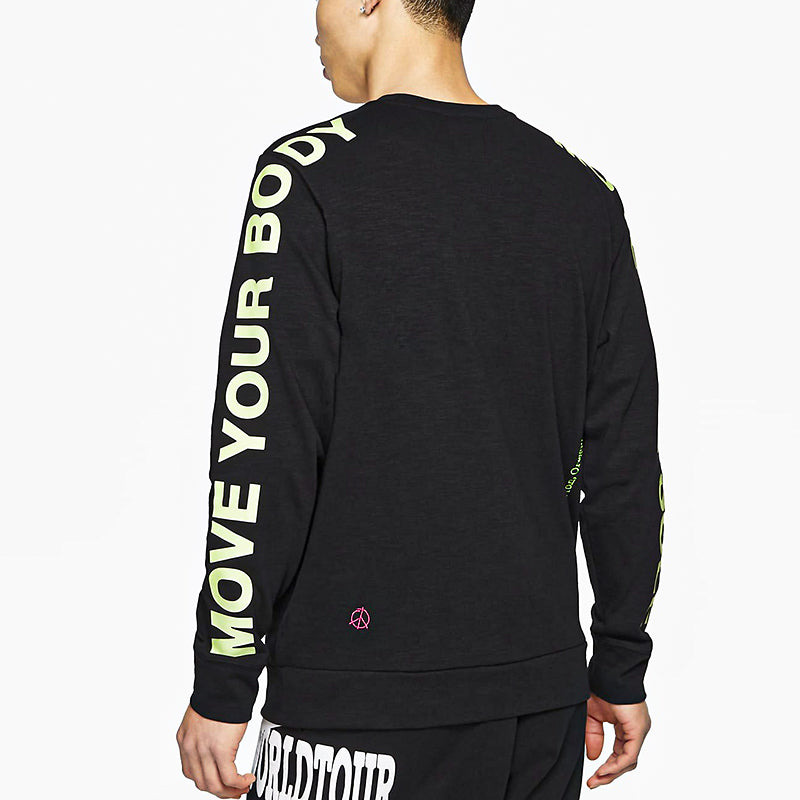Nike MENS Sports Casual Letter Print Crew-neck Black DA0630-010 - 4