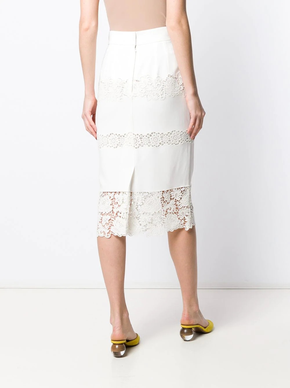 lace-trimmed skirt - 4