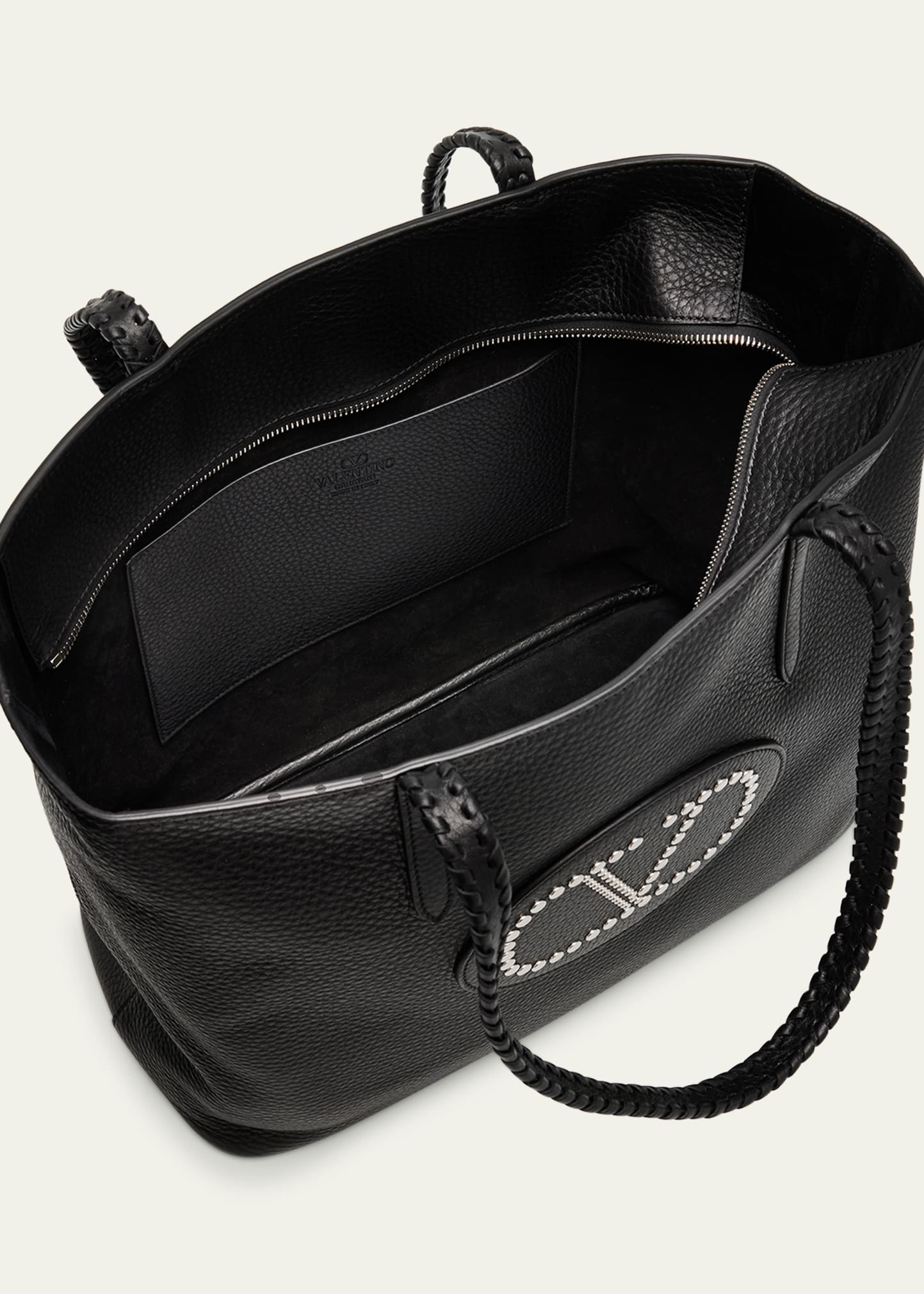 Avec Toi Rivet VLOGO Leather Tote Bag - 4