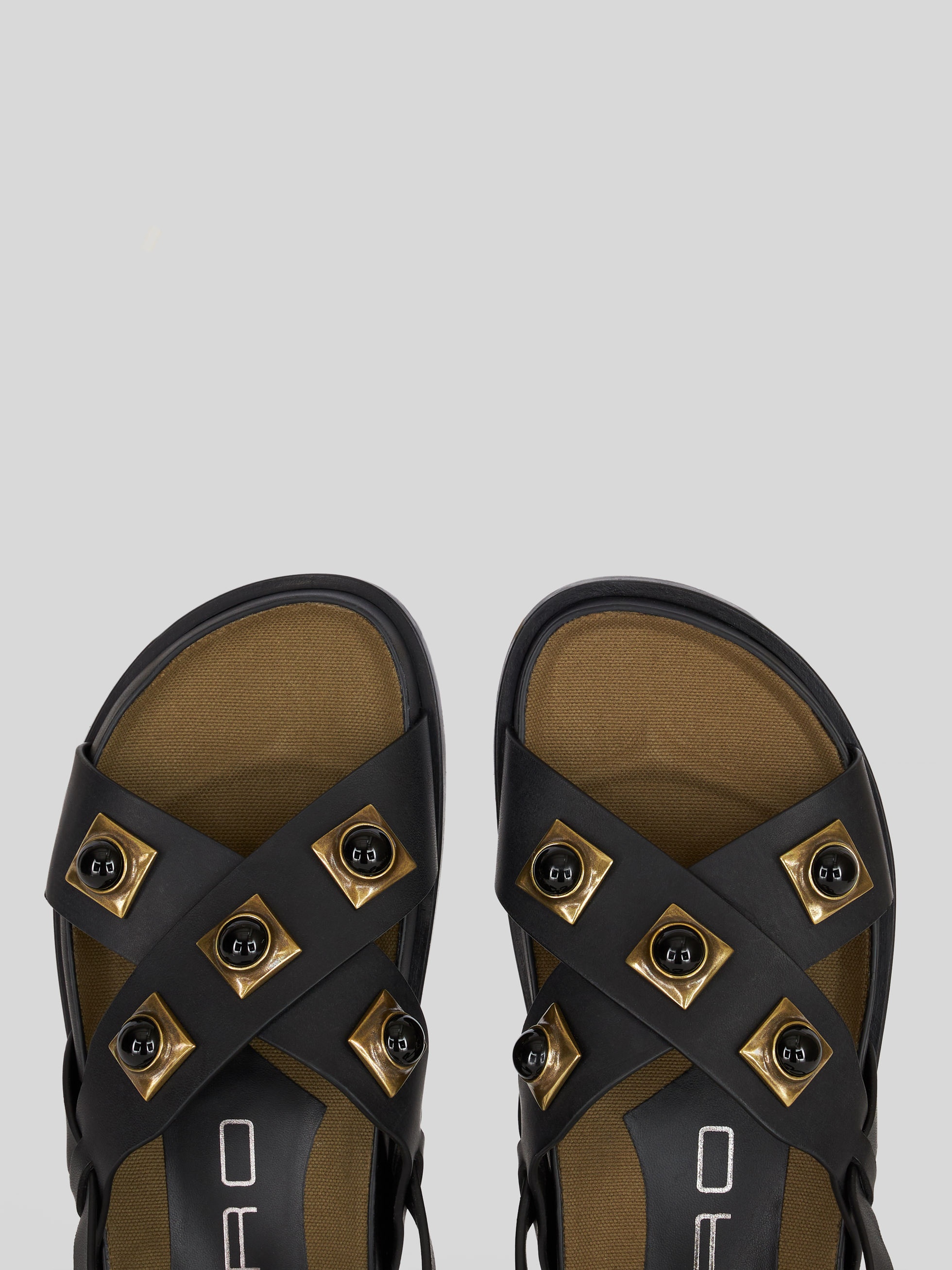 CROWN ME SANDAL WITH CABOCHON STONES - 2