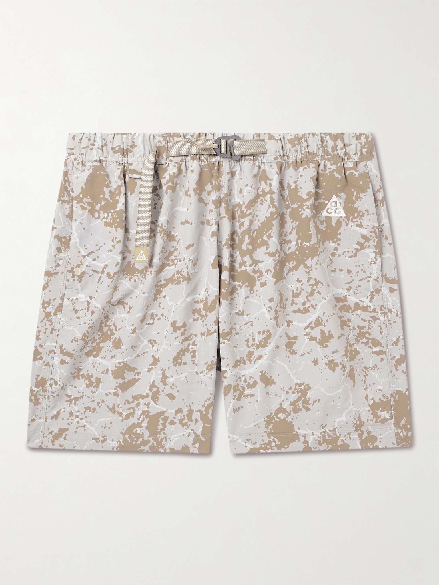 ACG Trail Straight-Leg Belted Camouflage-Print Recycled Shell Shorts - 1