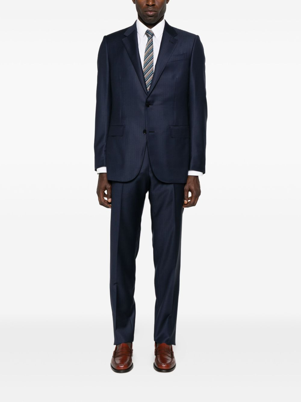 stripe-pattern suit - 2