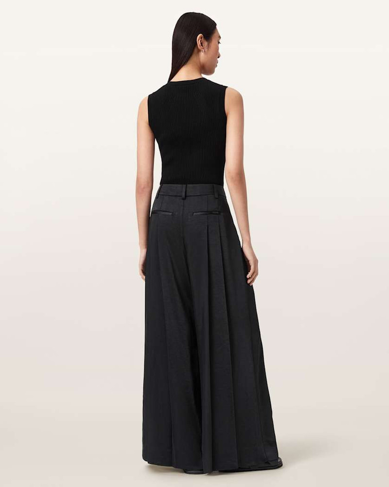 POPPY SATIN STRAIGHT LEG PANTS 10