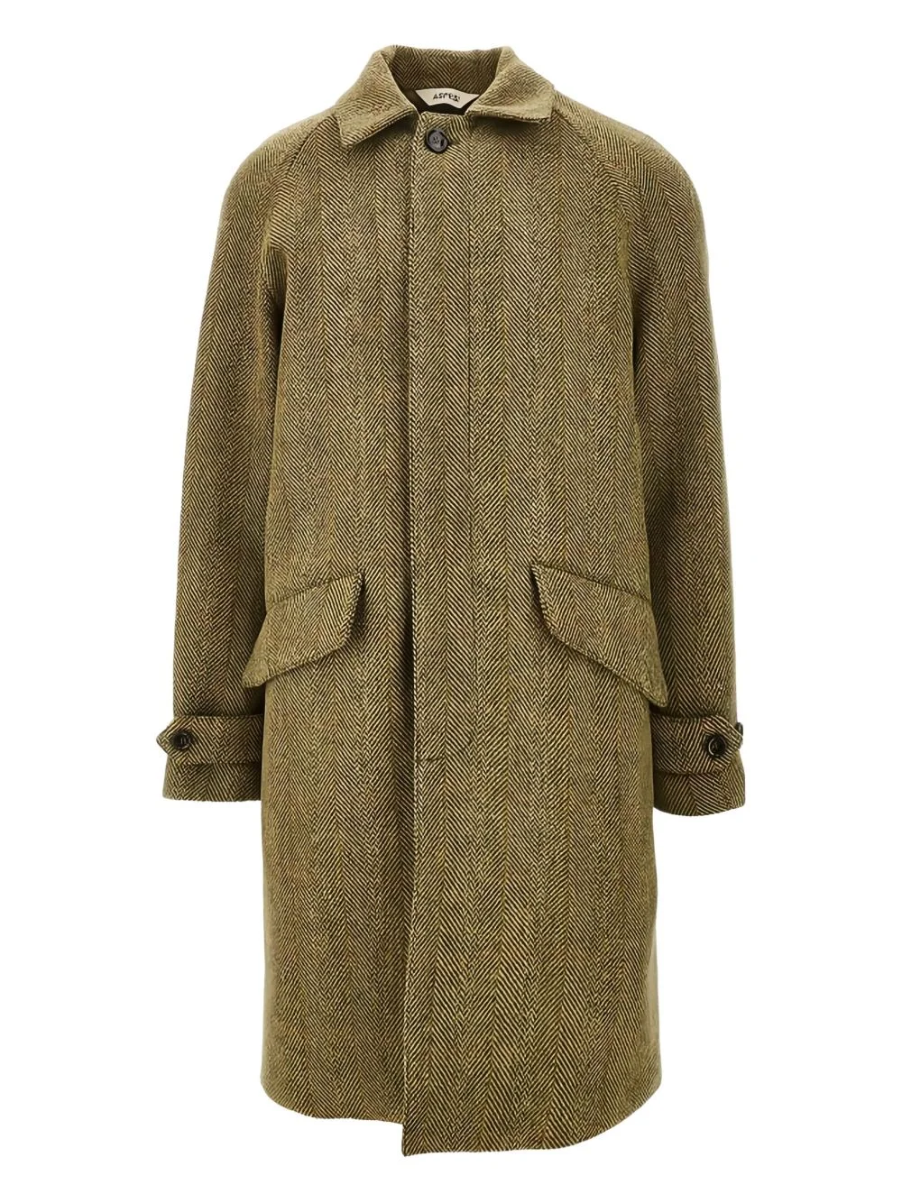 Wright herringbone single-breasted coat - 1