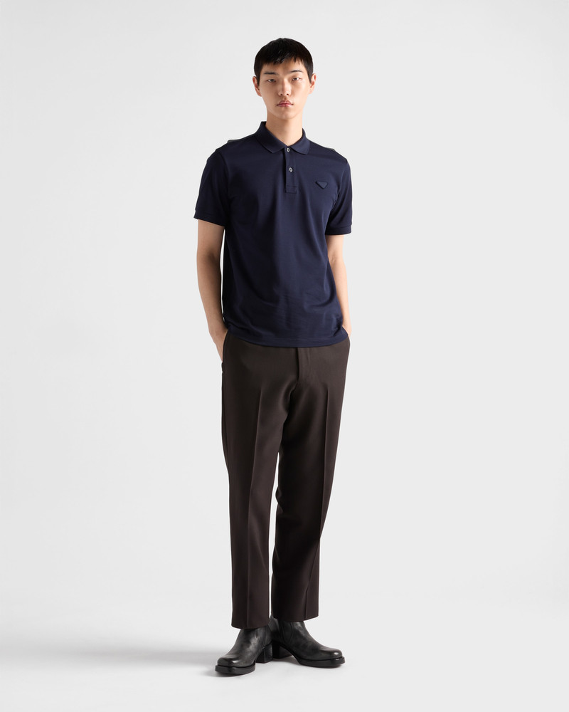 Prada Piqué polo shirt outlook