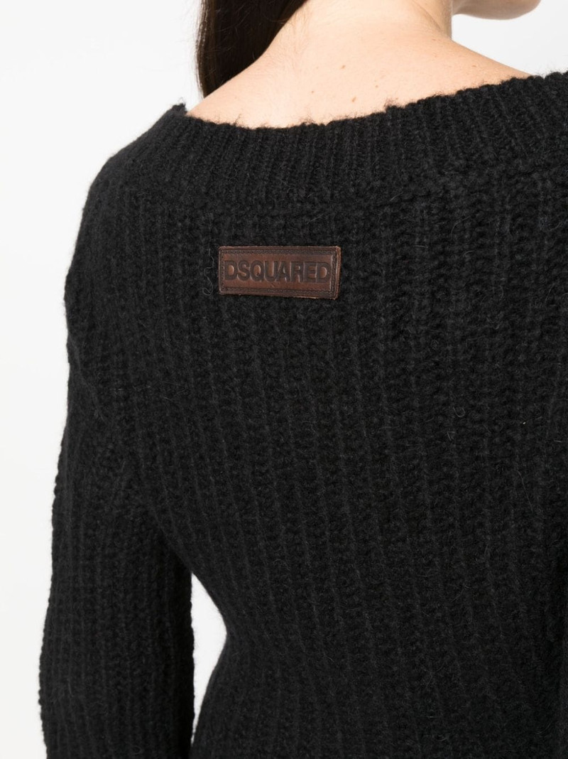 Alp off-shoulder knitted minidress 5