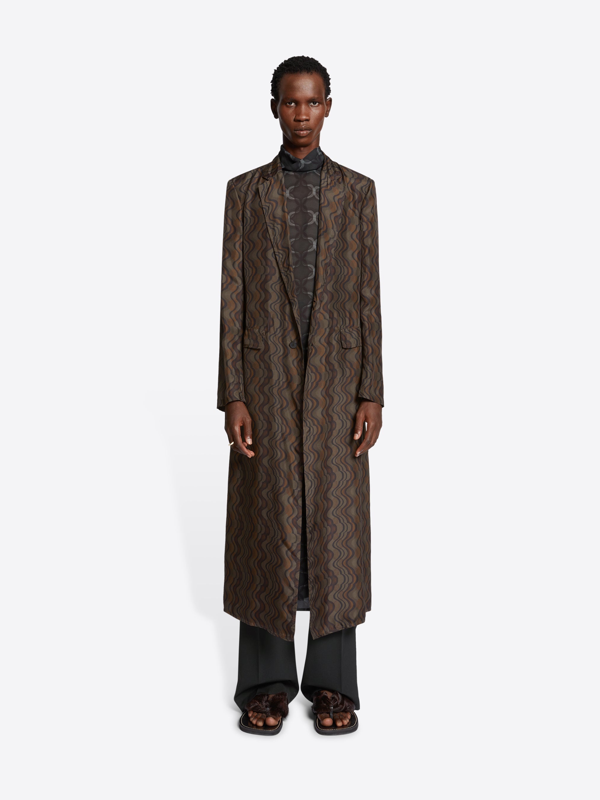 LONG SLIM FIT COAT - 2