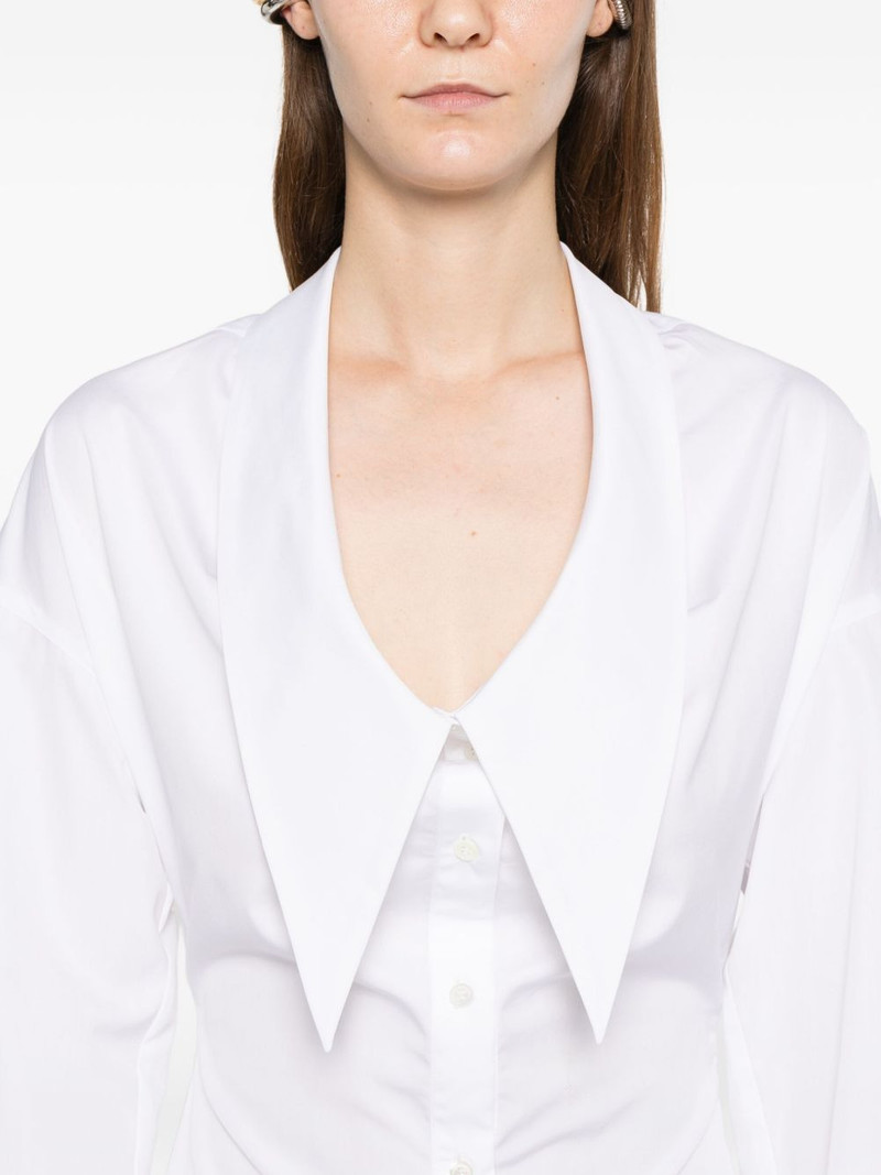 dragged neckline shirt dress 5