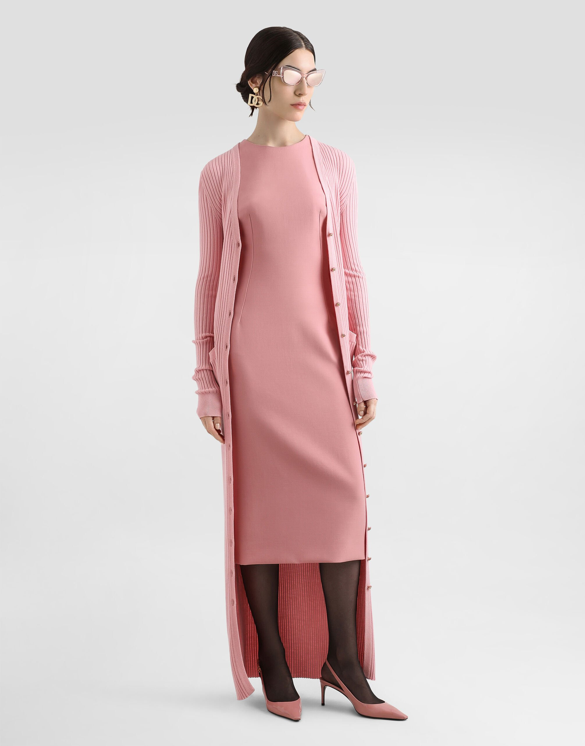 Long ribbed wool cardigan - 2