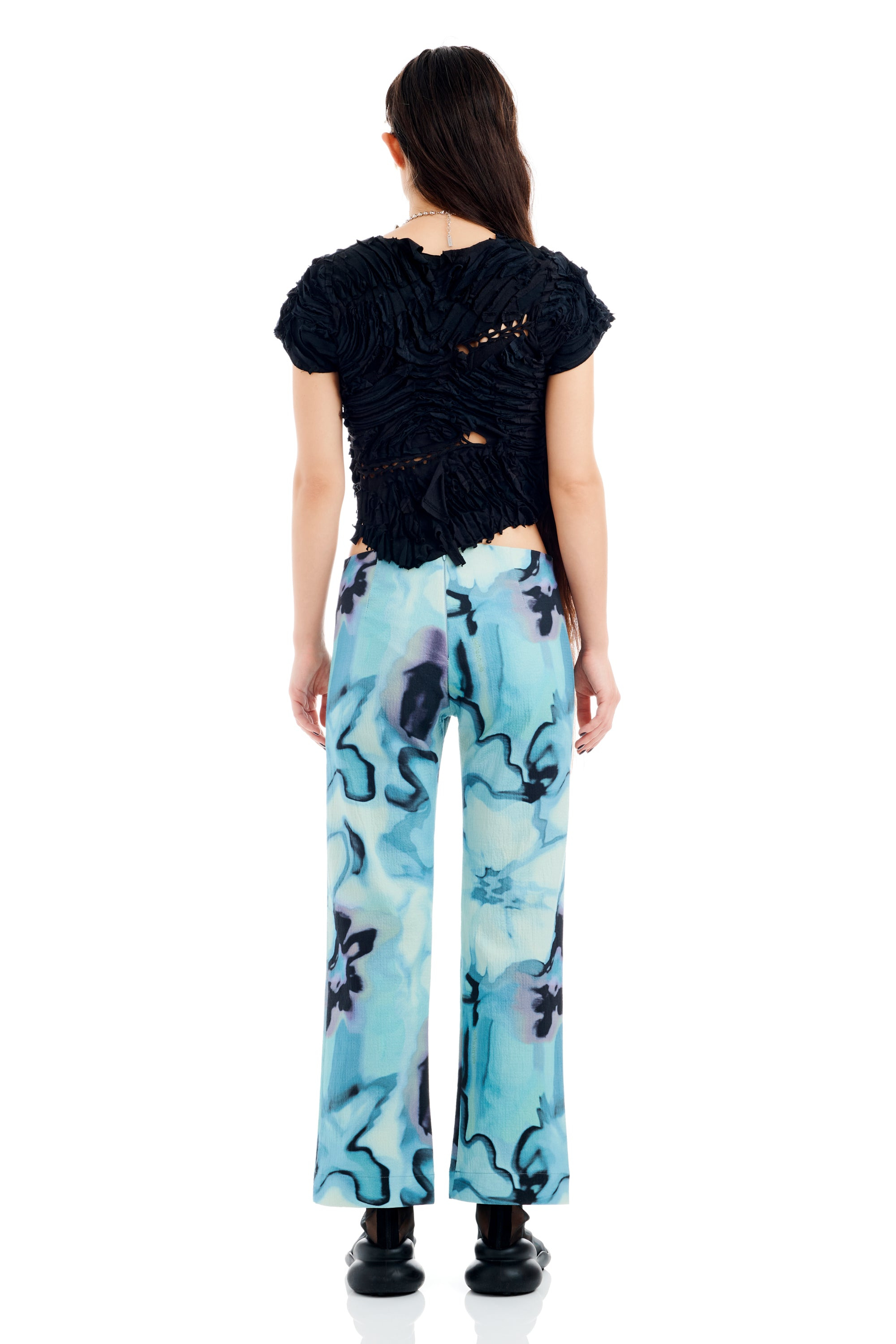 MARIPOSA PANT SKY WATERCOLOR FLORAL - 5