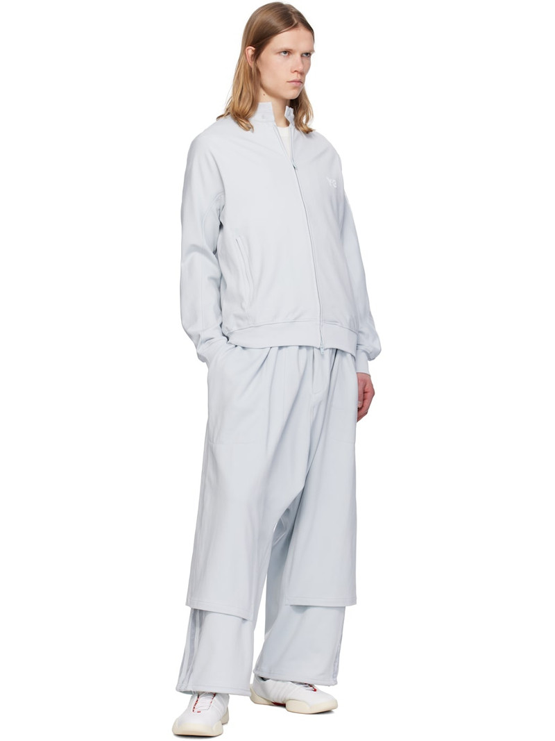 Y-3 Gray 3-Stripes Openhem TP Sweatpants outlook