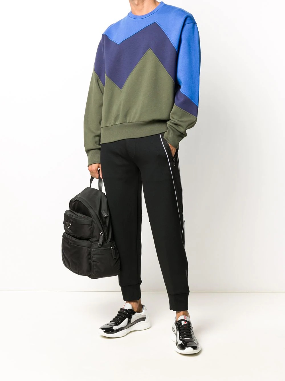 Light Bond Modernist panelled sweatshirt - 2