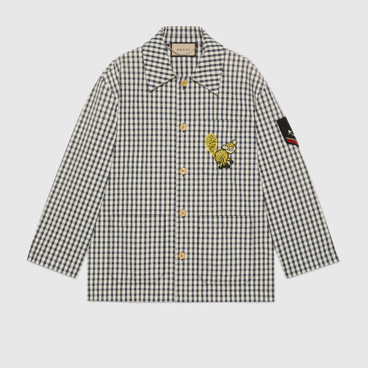 Freya Hartas patch cotton gingham jacket - 1