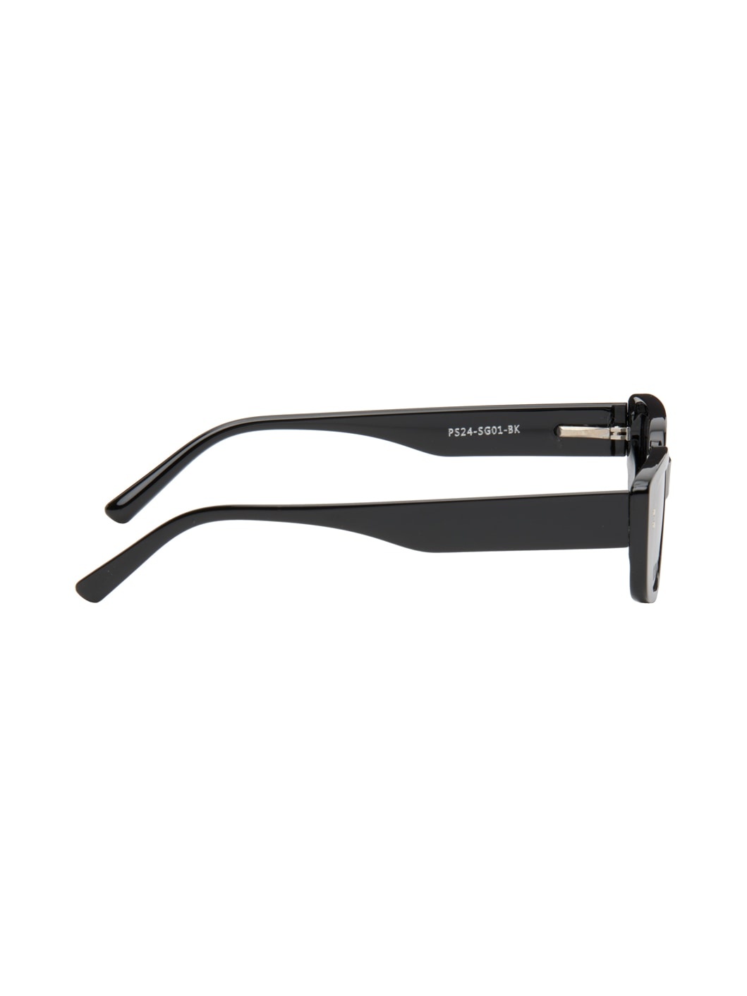 Black One Logo Slim Sunglasses - 2