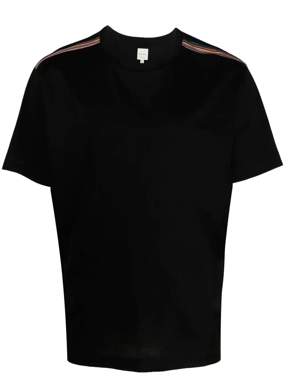 side-stripe cotton T-shirt - 1