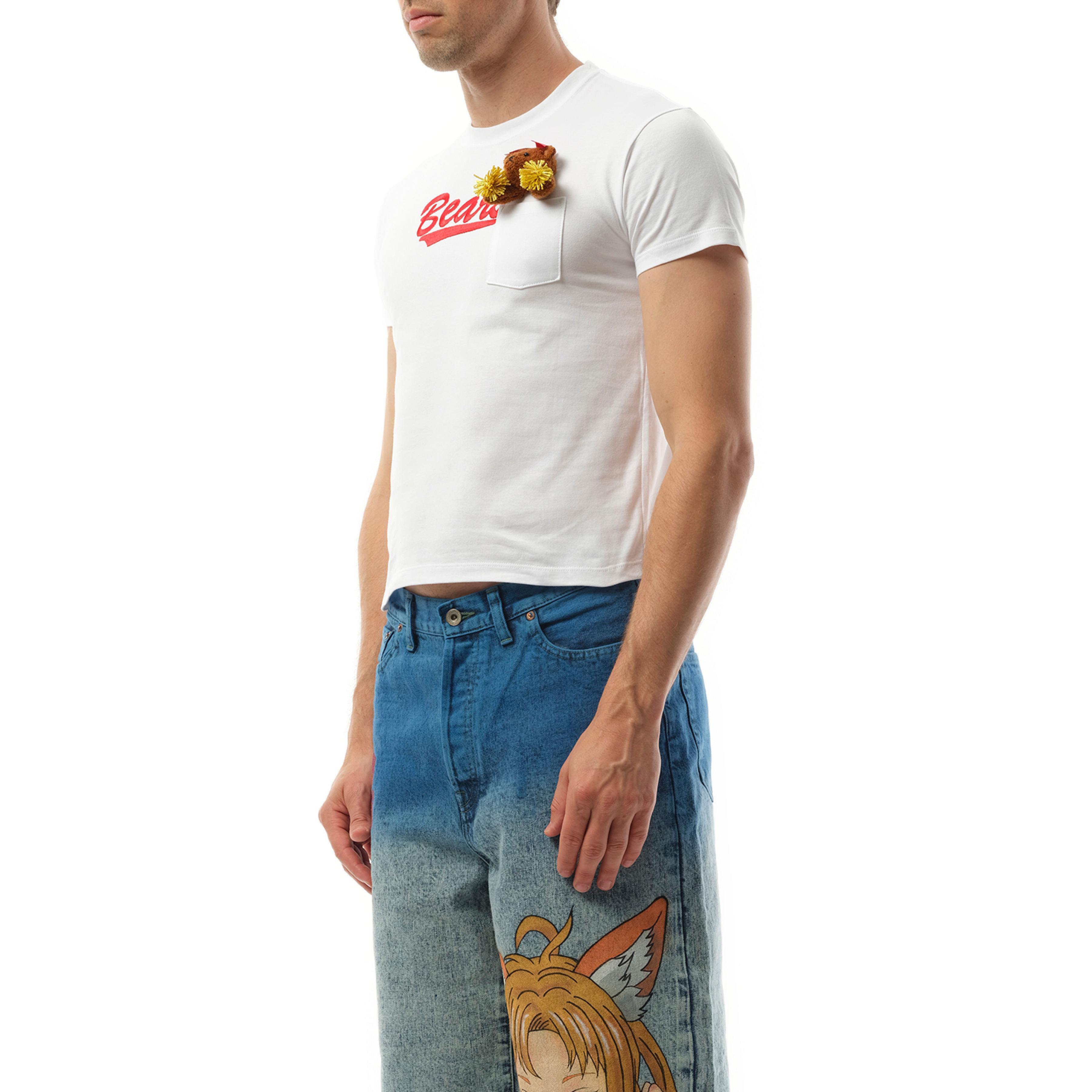 Cheerleading Bear T-Shirt in White - 5