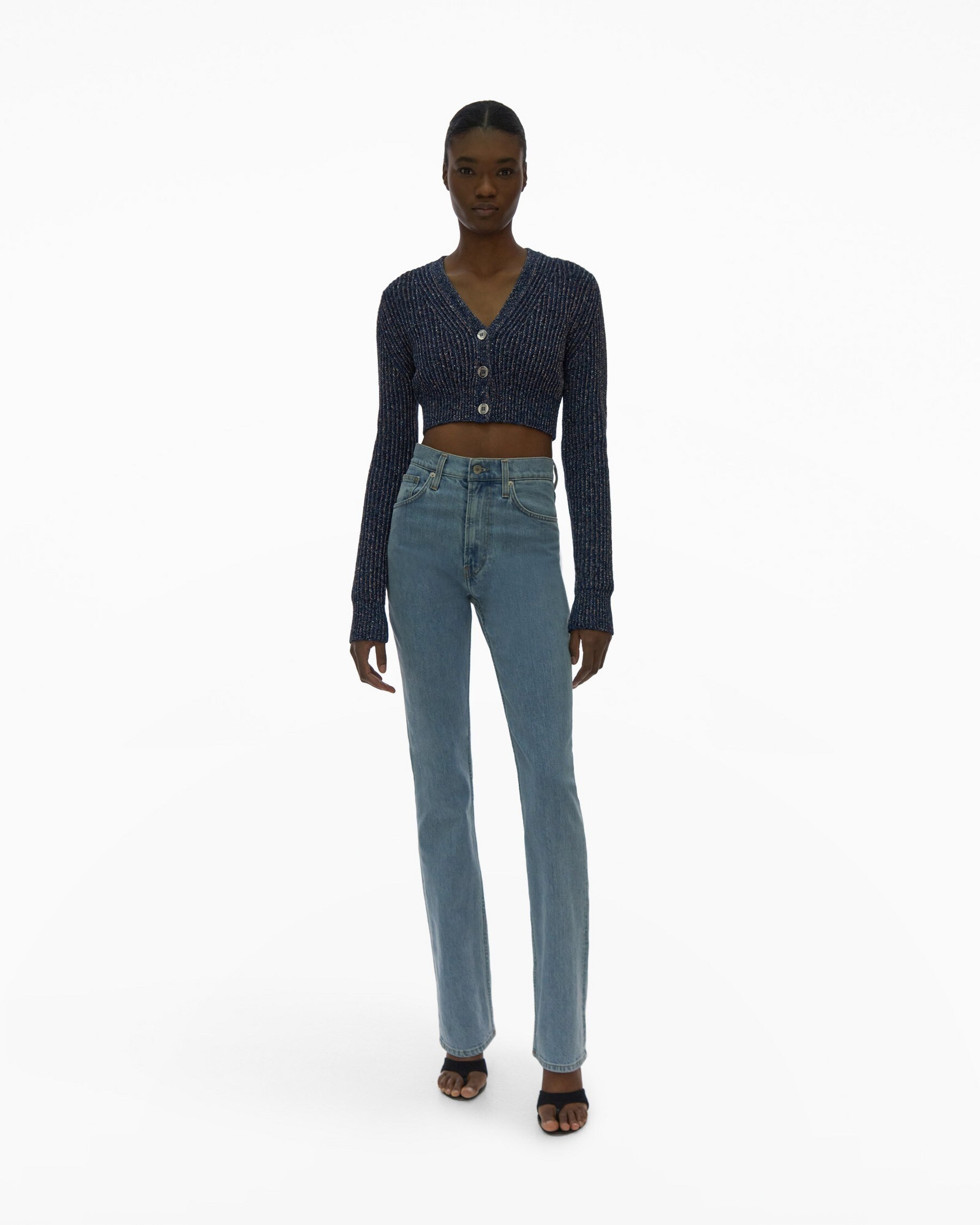 CROPPED SLUB CARDIGAN - 2