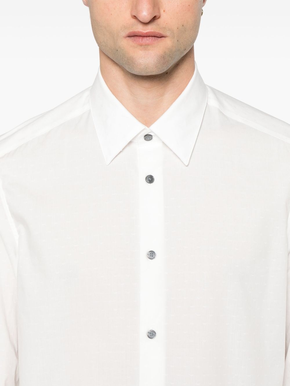 logo-jacquard shirt - 5