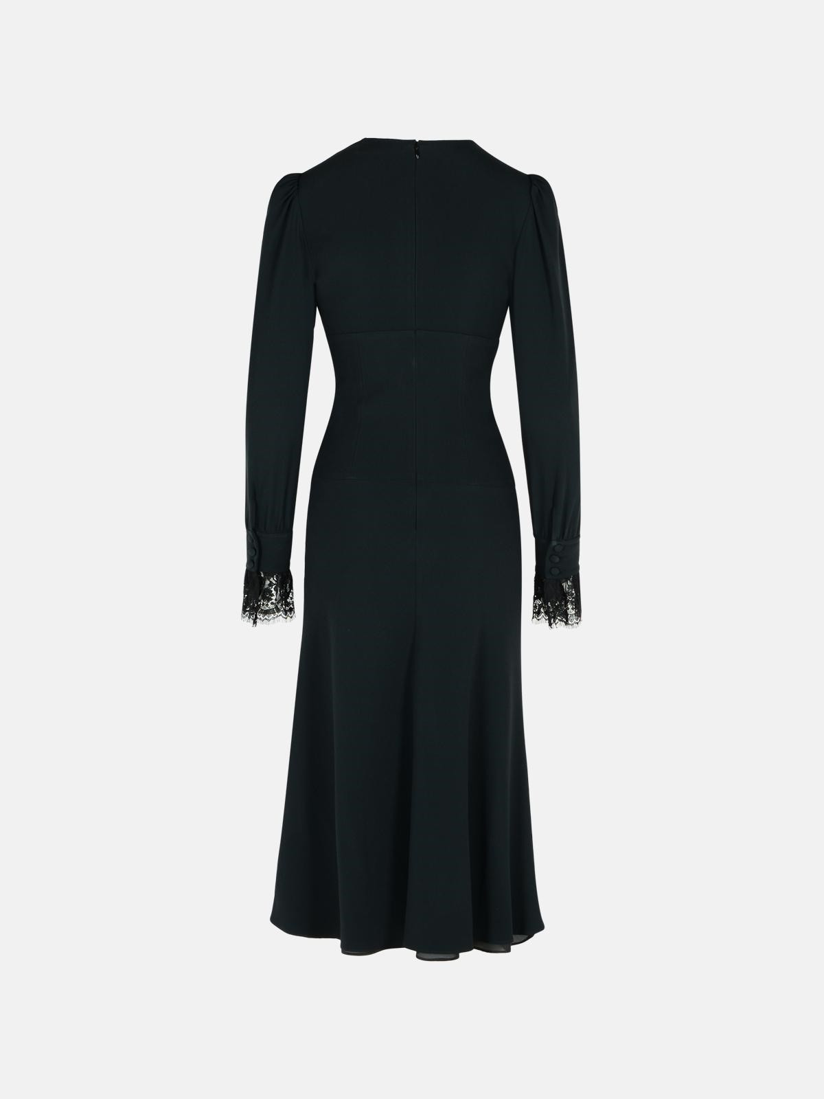 DRESS IN BLACK ACETATE BLEND - 3