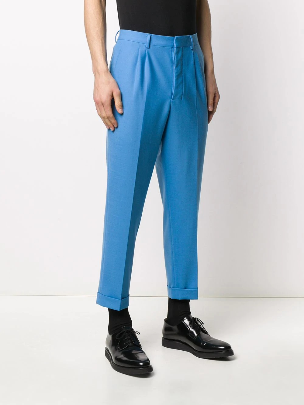 pleated carrot fit trousers - 3