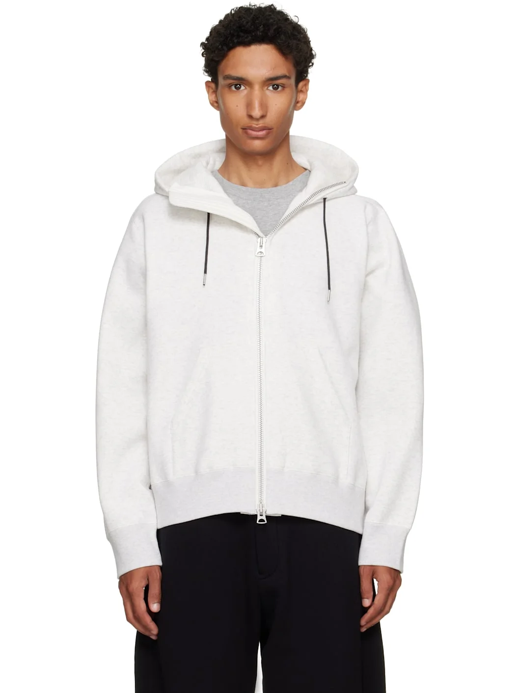 Off-White Cotton Jersey Hoodie - 1