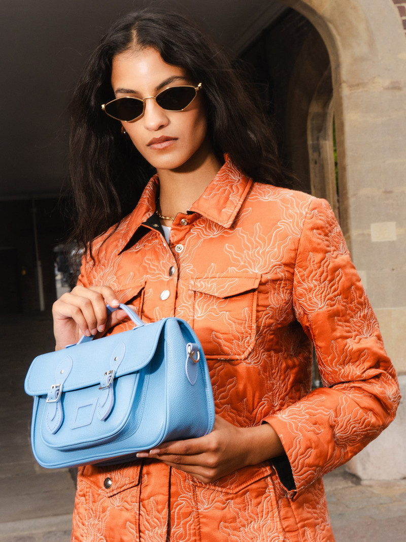 Cambridge Satchel The Soft Satchel - Cloud Blue Calf Grain outlook