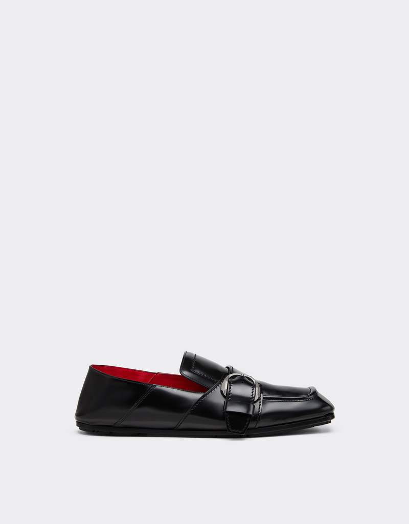Brushed leather loafers 1