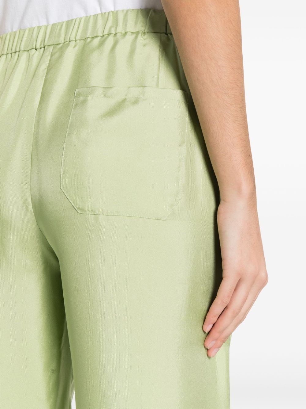 wide-legged silk trousers - 5