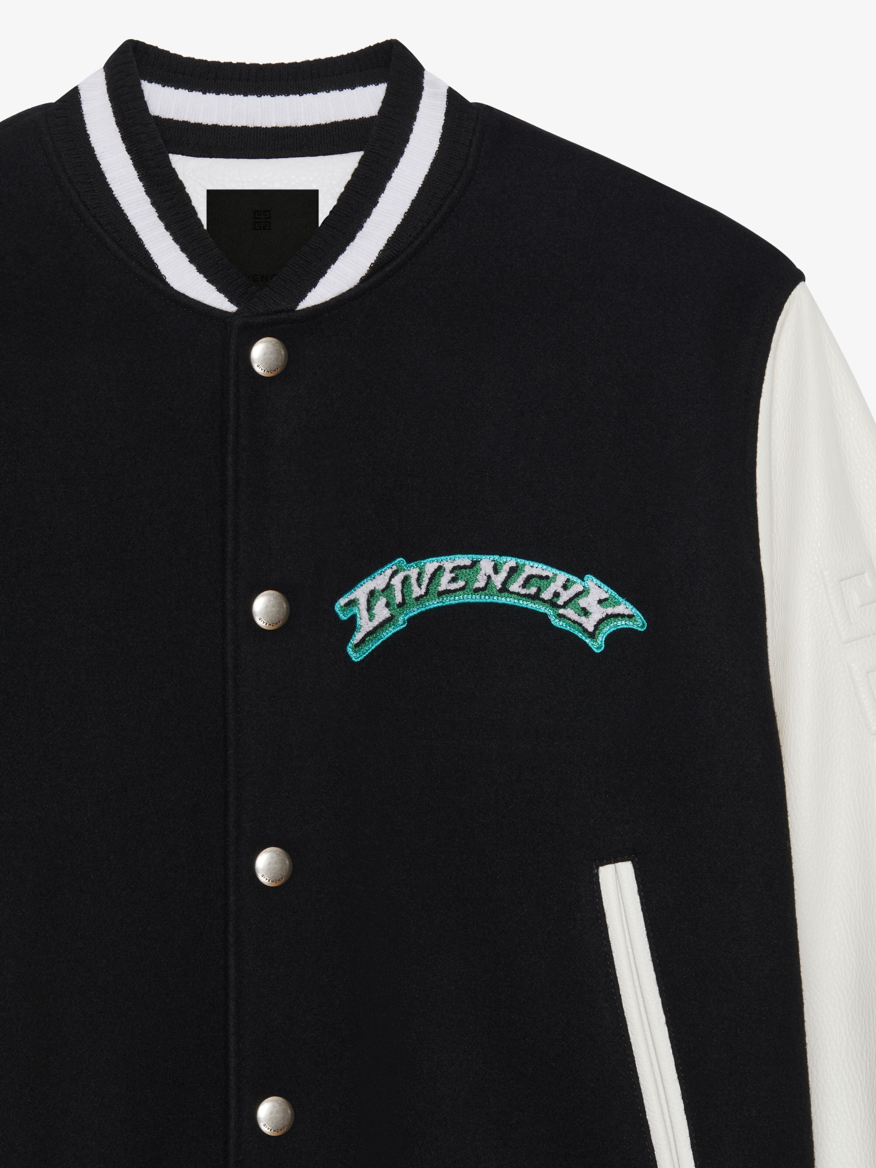 GIVENCHY VARSITY JACKET IN WOOL AND LEATHER - 3