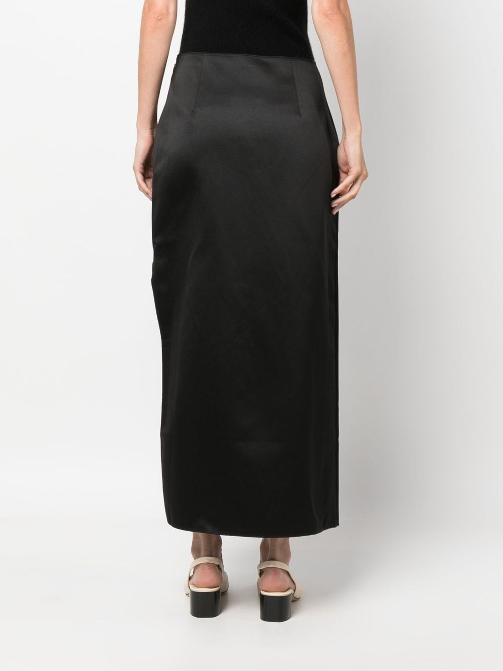 Wick side slit maxi skirt - 4