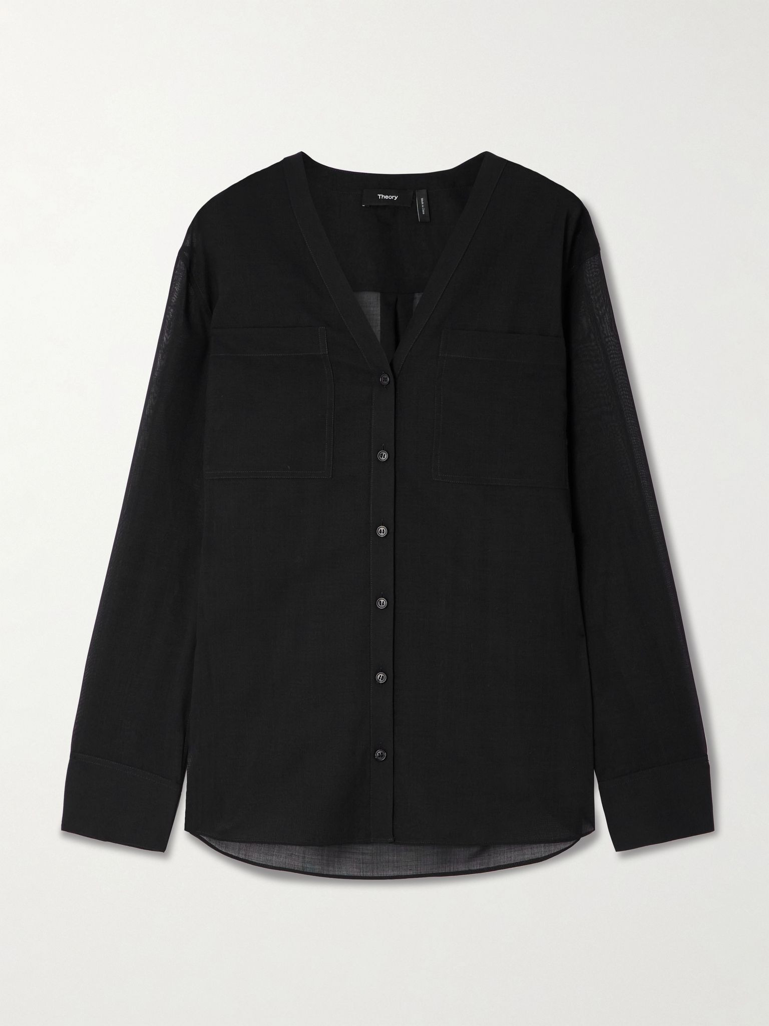 Wool-blend blouse Black - 1