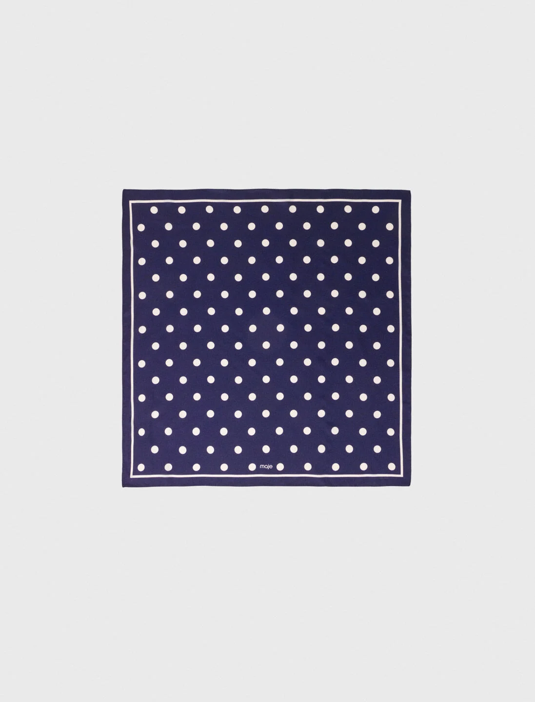 Silk polka dot bandana - 1