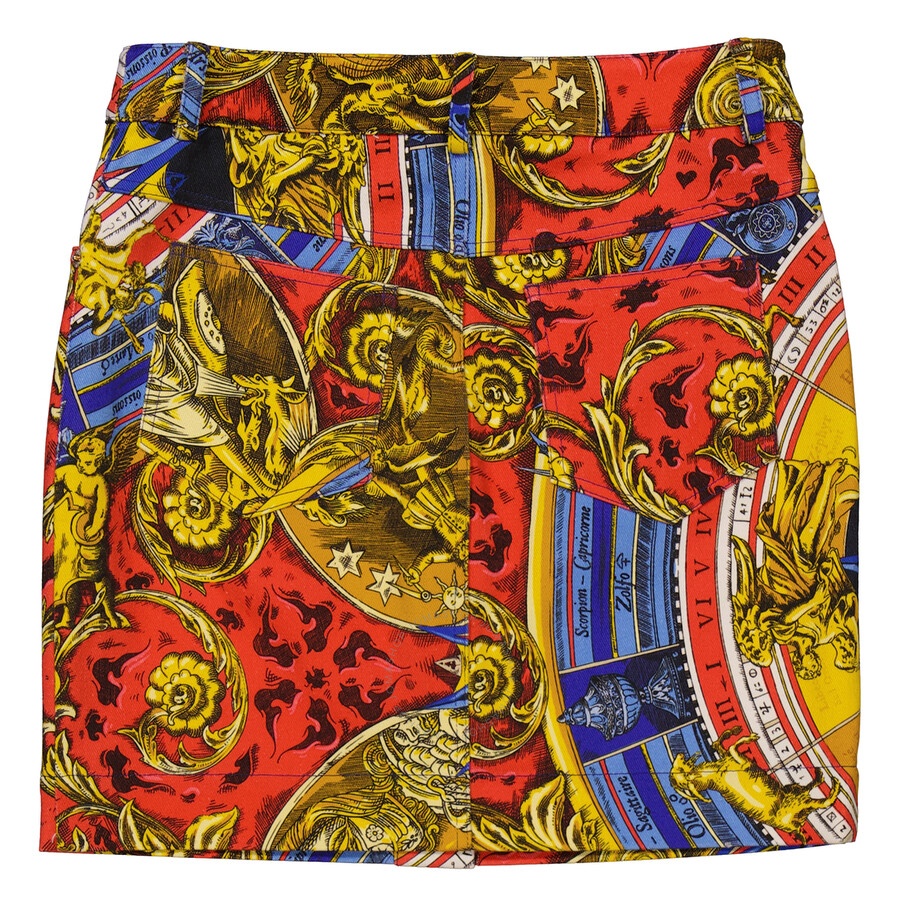 Moschino Ladies Printed Denim Twill Skirt - 2