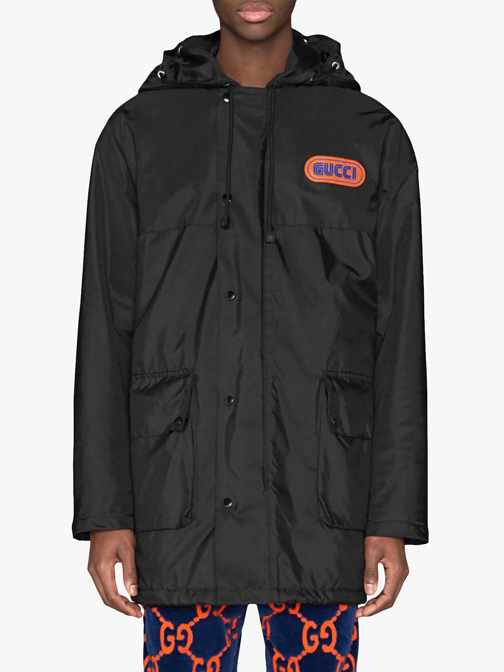 Nylon jacket with Gucci Sega patch - 3