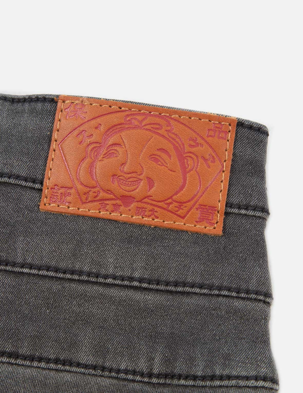 KOI PRINT AND SEAGULL EMBROIDERY SUPER HIGH-WAIST SKINNY JEANS - 10