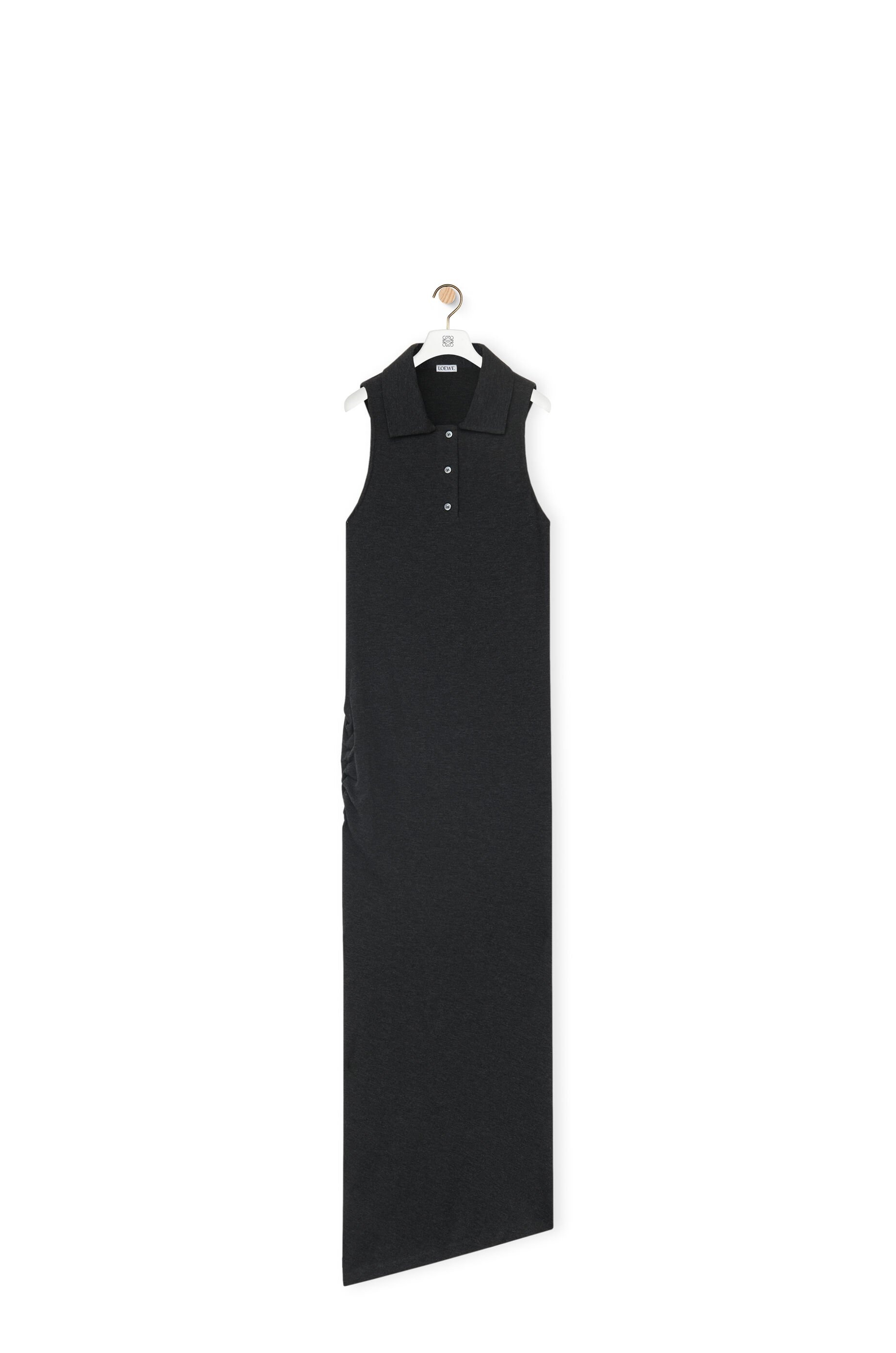 Polo dress in viscose and cashmere jersey - 1