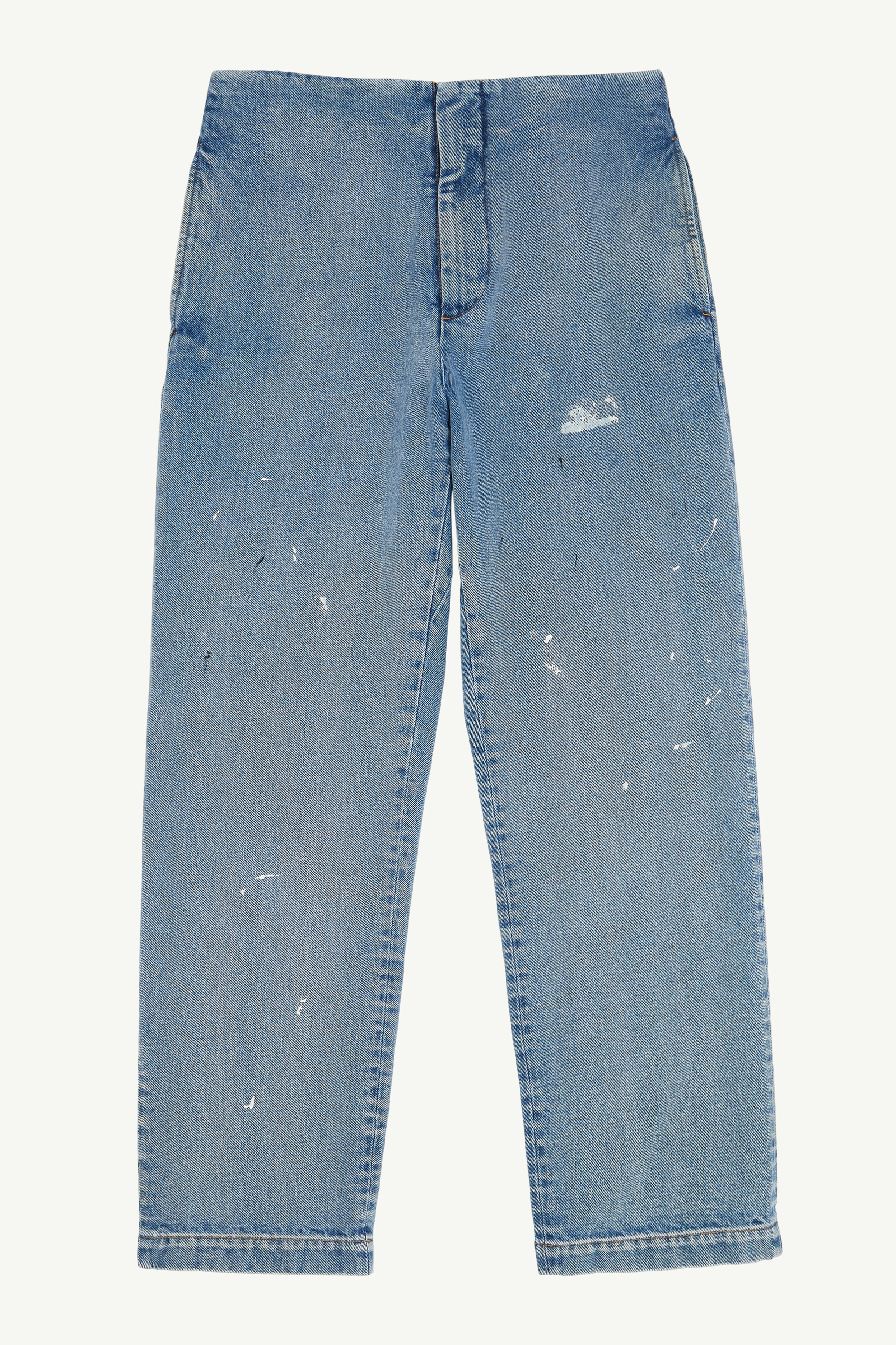 Straight Leg Denim Trousers - 1