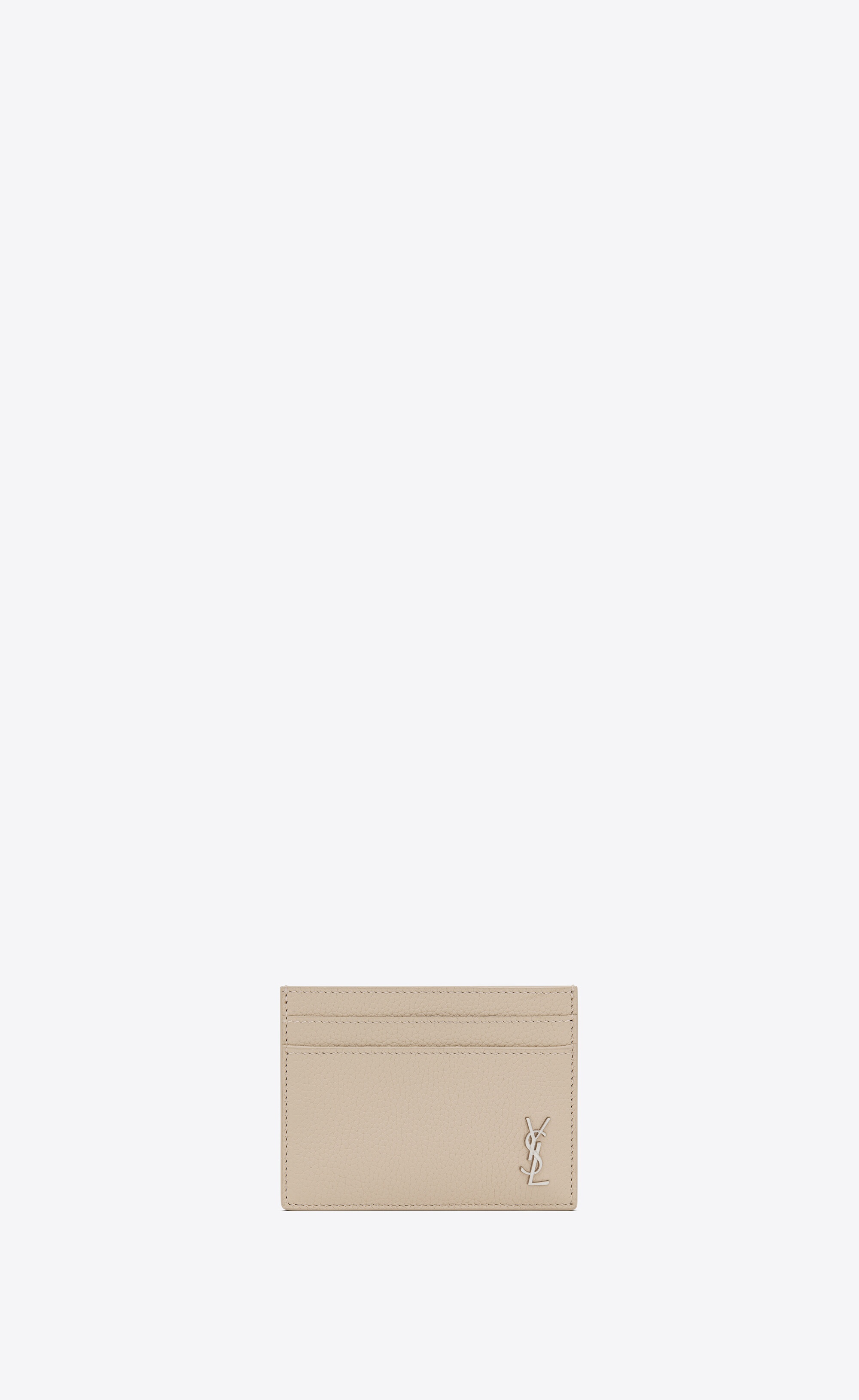tiny cassandre card case in grained leather - 1