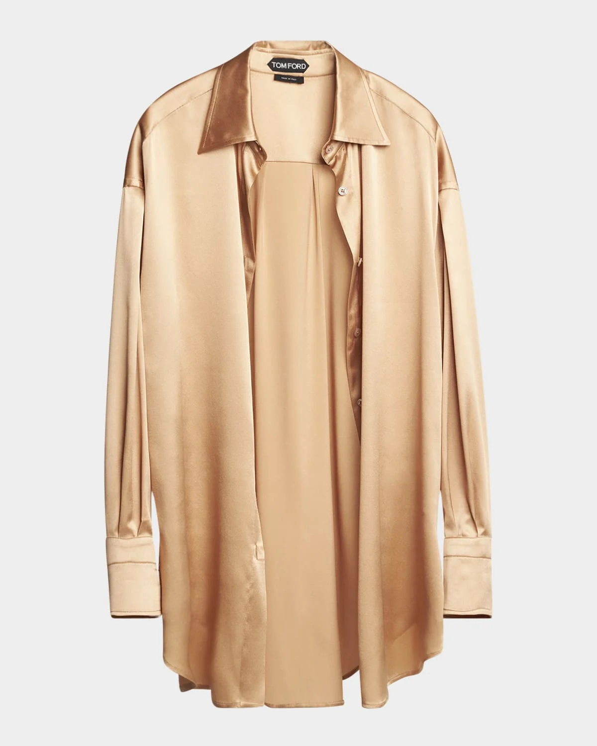 Button-Down Silk Shirt - 1