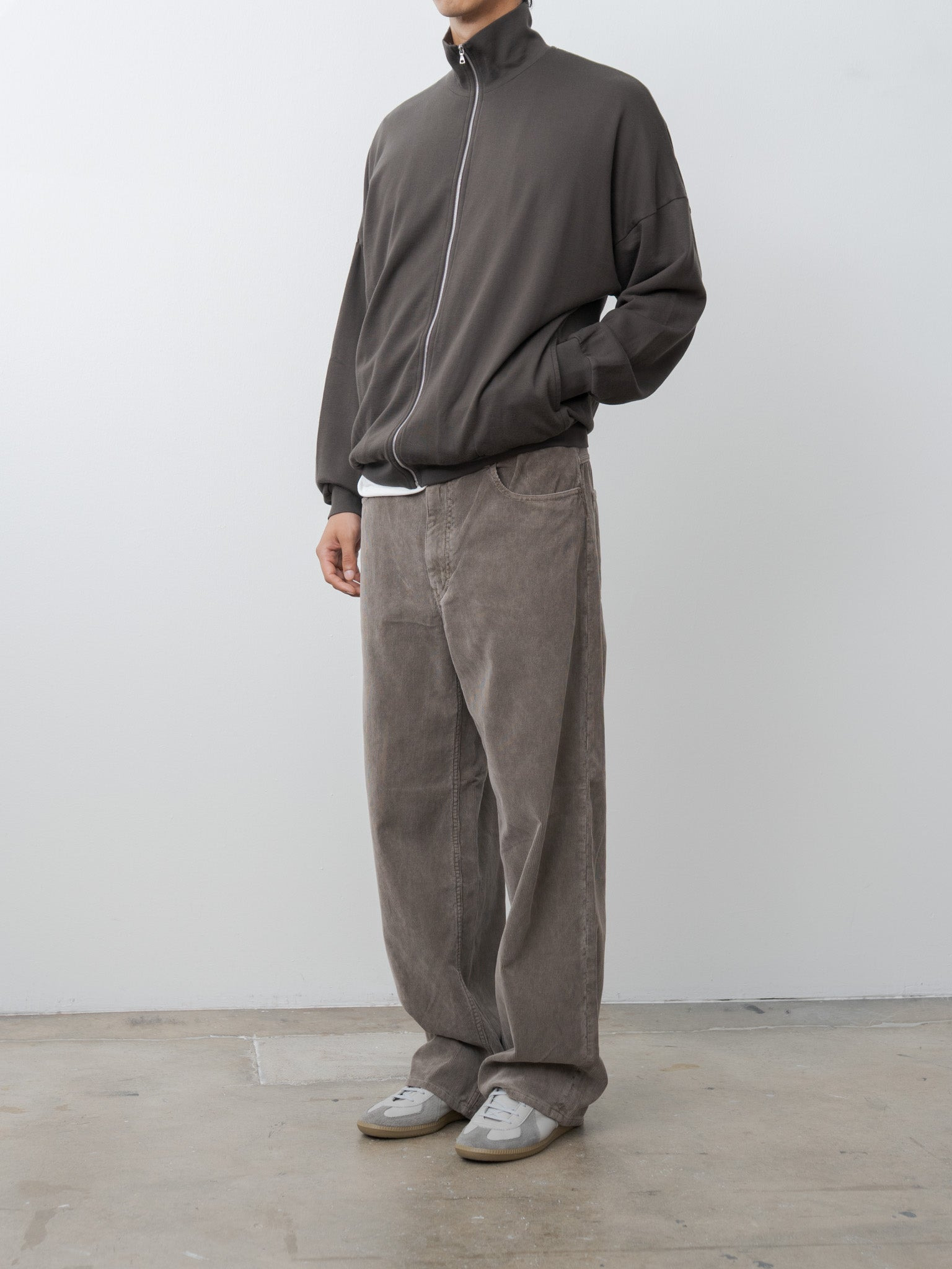Super High Gauge Sweat Zip Blouson - Dark Brown - 4