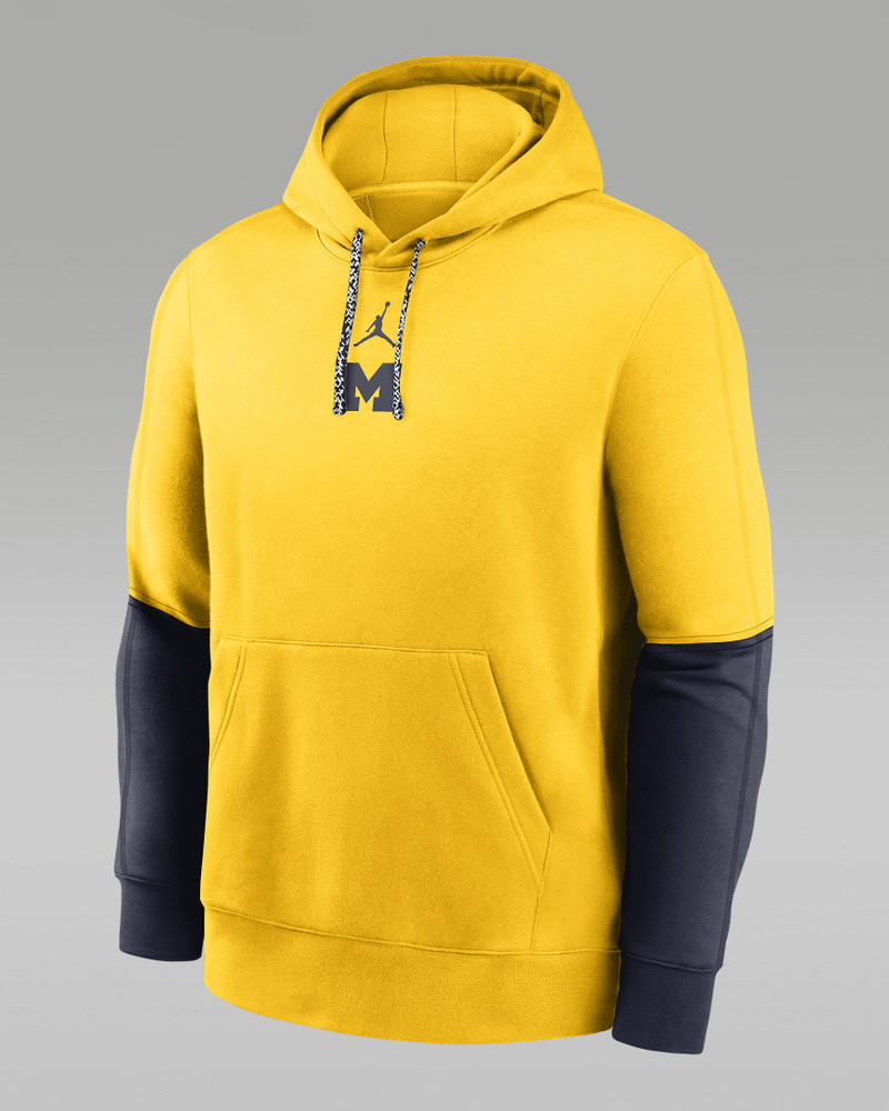 Michigan Wolverines Sideline Team Issue Club Men's Nike College Pullover Hoodie 1