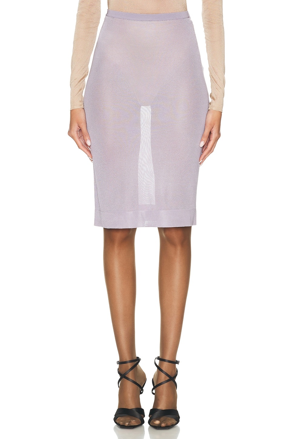 Sheer Midi Skirt - 1