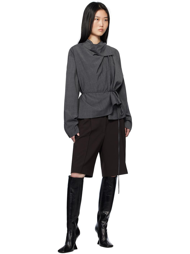 LE17SEPTEMBRE Gray Scarf Blouse outlook