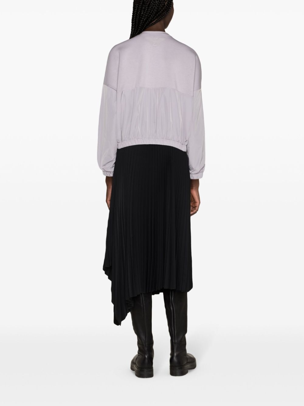 scuba-jersey panelled bomber jacket - 4